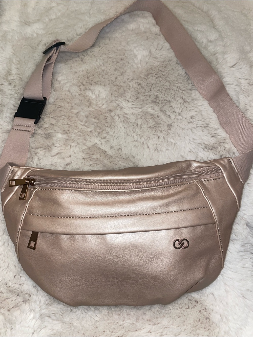 Calia Crossbody Sling Waist Bag Champagne Rose Gold